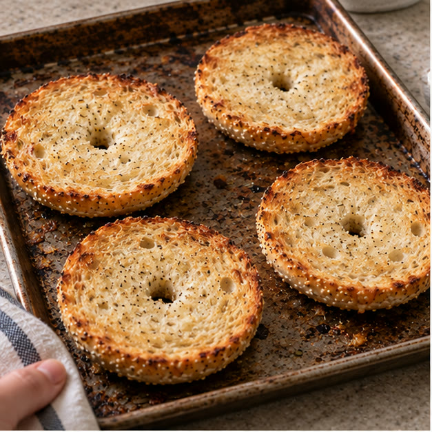 Pre-toast the base